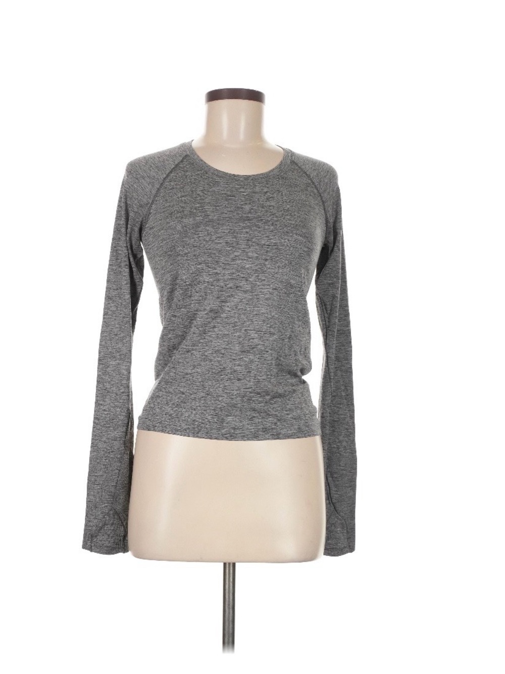 lululemon athletica Heathered Gray Long Sleeve Crew